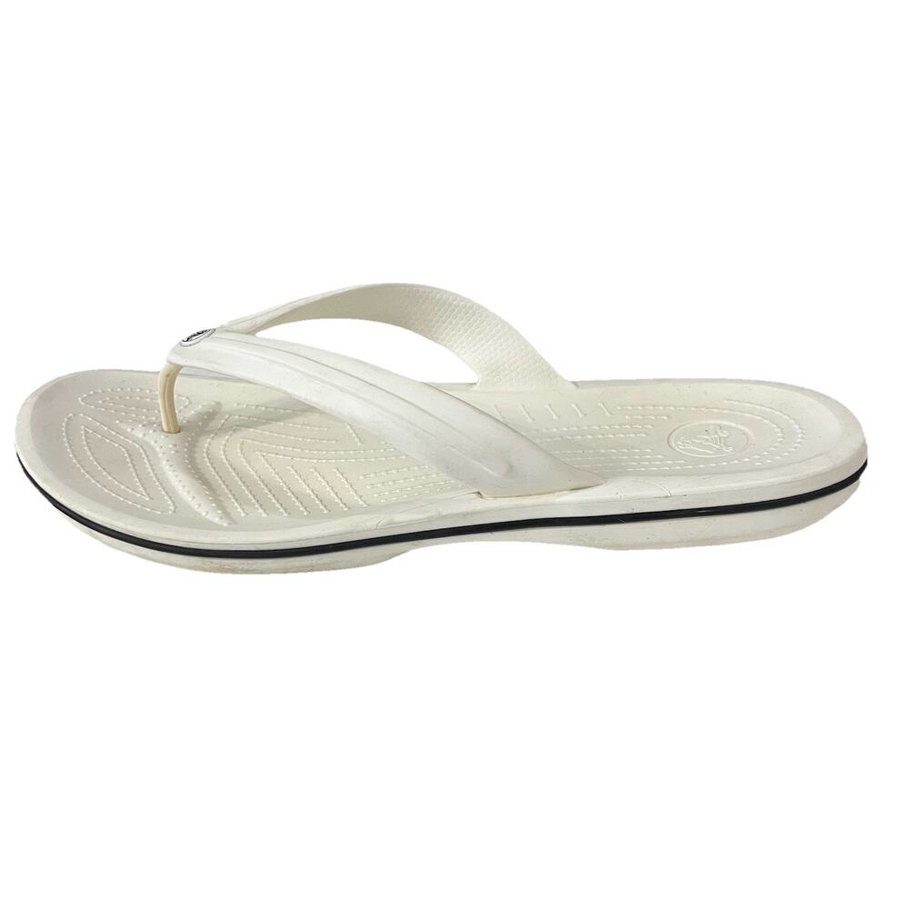 Crocs Crocband Flip Flops Lightweight Sandals Men's 13 White